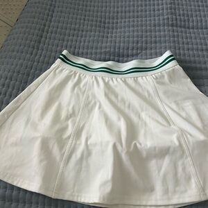 Tommy Bahama White Pickleball/Tennis Skirt with Green Stripes